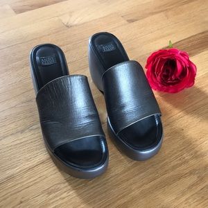 Anne Klein Pewter Wedge Slide